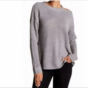 RDI Women’s Knit Cut Out Shoulder Crew Neck Sweater